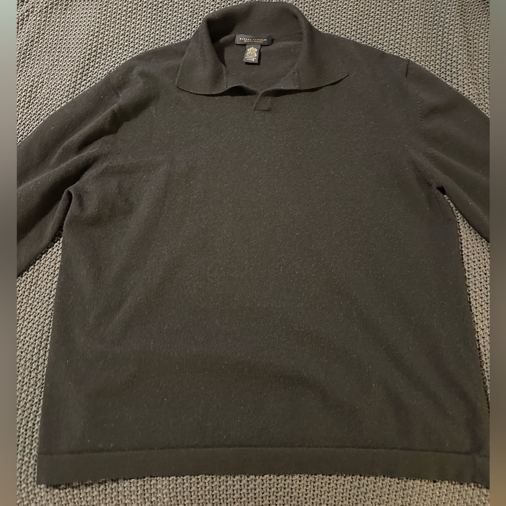 Banana Republic Merino Wool Long Sleeve Polo